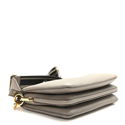 Prada Vitello Daino Soft Mini Zippered Shoulder Bag Argilla 4 of 9