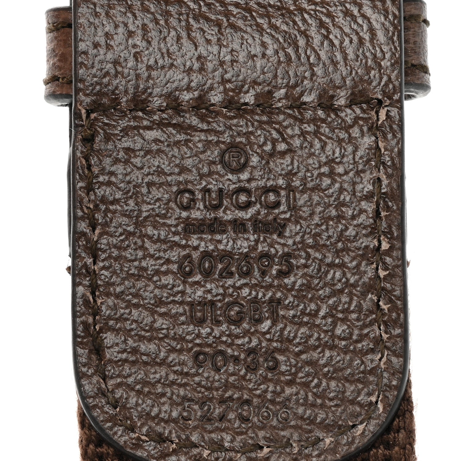 Gucci Textured Dollar Calfskin Gucci 100 Aria Belt Bag 90 36 New Acero Multicolor 9 of 9