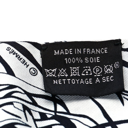 Hermes Silk Jungle Love Rainbow Twilly Gris Black White 3 of 3