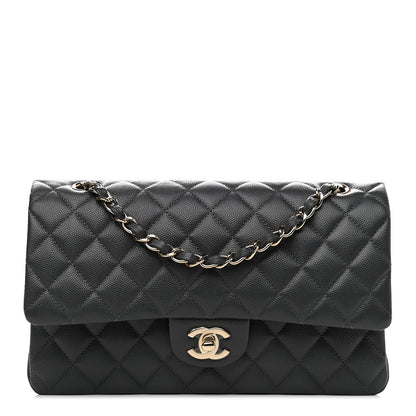 Chanel Caviar Quilted Medium Double Flap Dark Grey 1 of 8