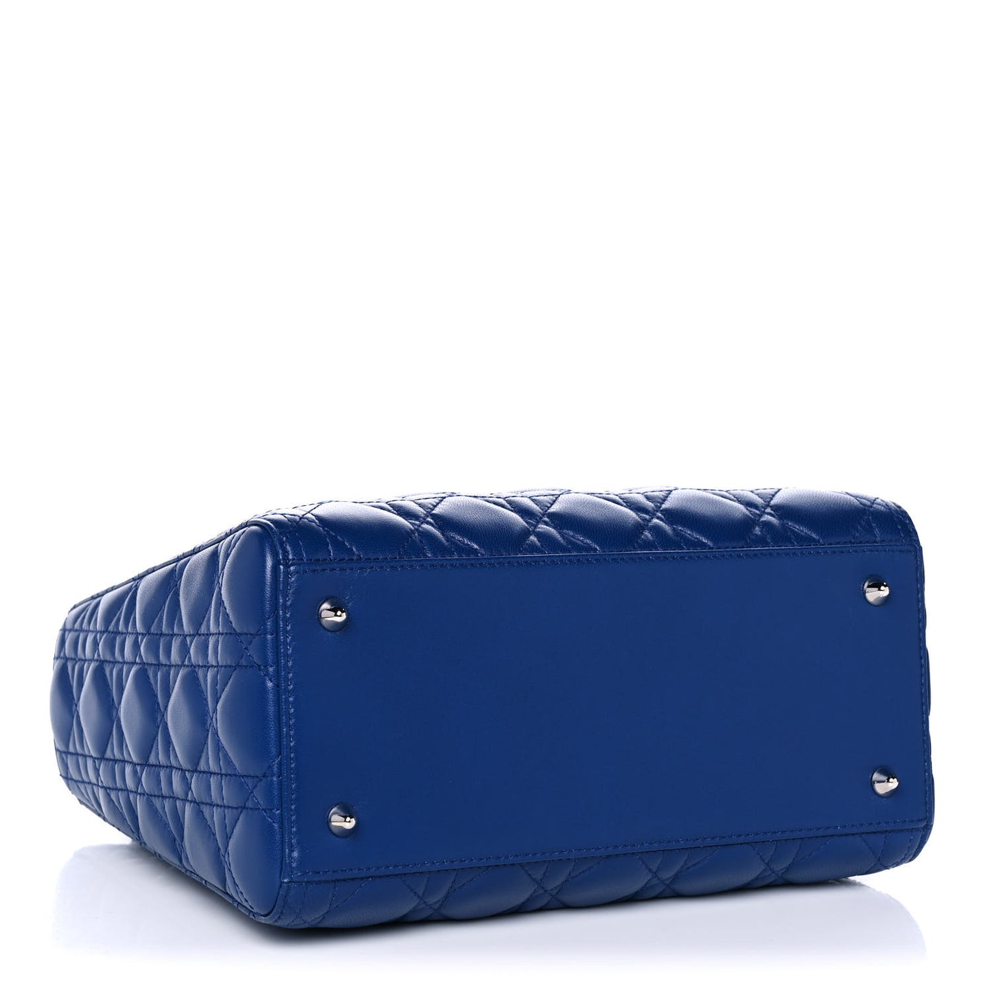 Lambskin Cannage Medium Lady Dior Blue