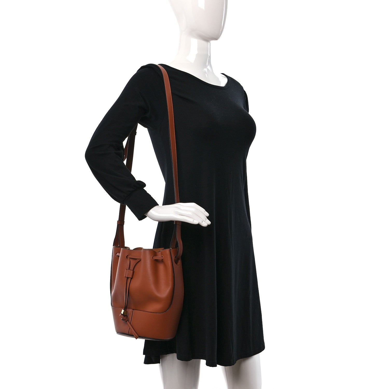 Loewe Calfskin Balloon Bucket Bag Tan 2 of 9