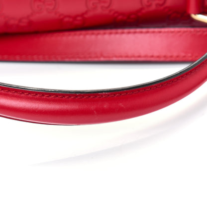 Gucci Guccissima Signature Medium Padlock Top Handle Bag Hibiscus Red 33 of 33