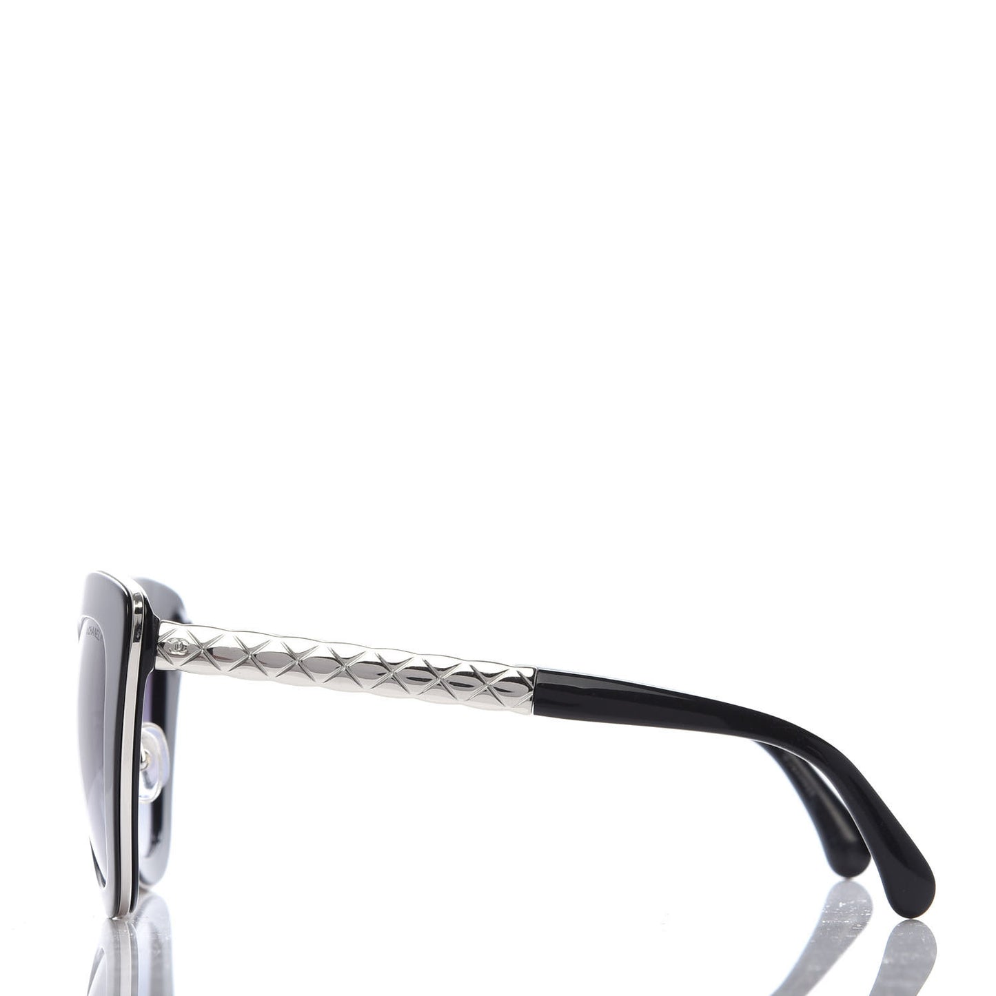 Cat Eye Quilted Sunglasses 5388 Black