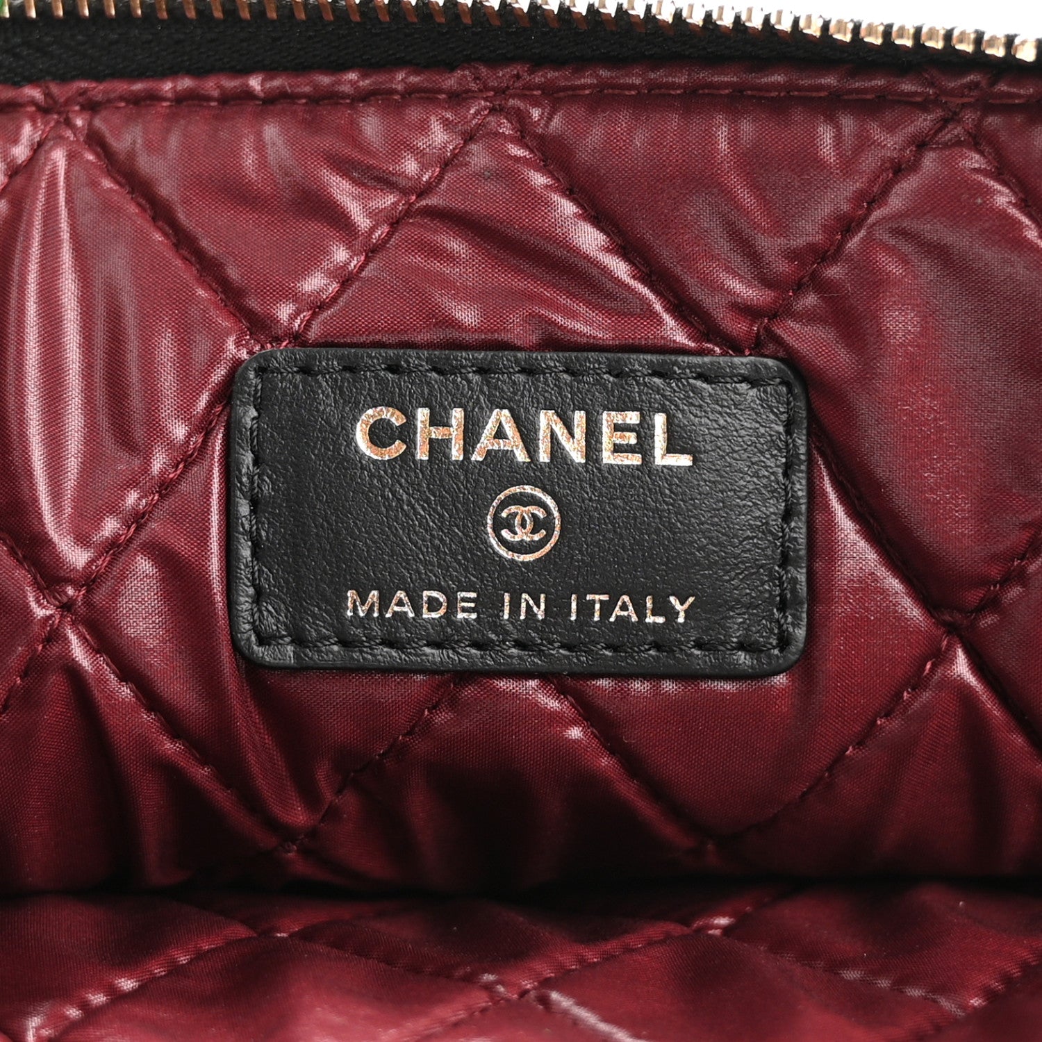 Chanel Aged Calfskin Lucky Charms Quilted Medium Reissue Cosmetic Case Black 6 of 8