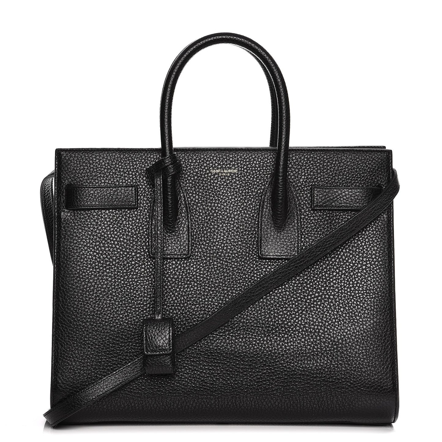 Grained Calfskin Small Sac De Jour Black