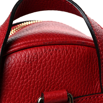 Gucci Pebbled Calfskin Soho Chain Backpack Hibiscus Red 12 of 15