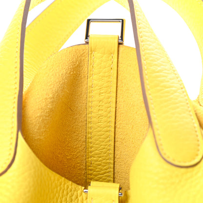 Hermes Taurillon Clemence Picotin Lock 18 PM Lime 7 of 11