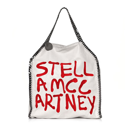 Stella McCartney X ED CURTIS Shaggy Deer Logo Embroidered Large Falabella Chalk 1 of 13
