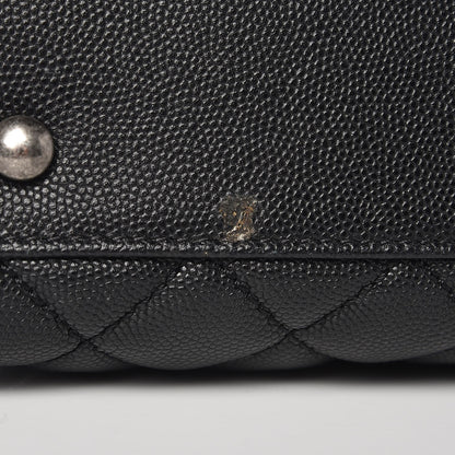 Chanel Caviar Quilted Medium Coco Handle Flap Black 8 of 9