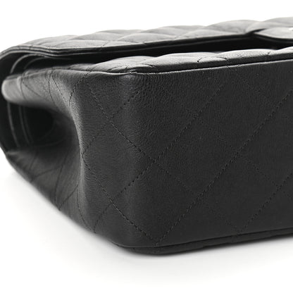 Chanel Crumpled Calfskin Quilted Jumbo Double Flap So Black 8 of 9