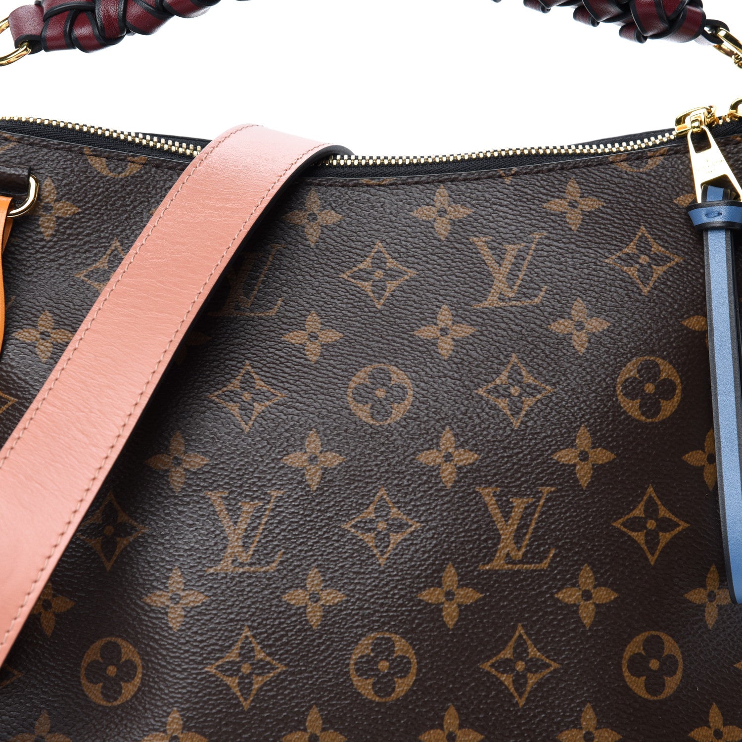 Louis Vuitton Monogram Beaubourg Hobo Mini Bordeaux Red Peach Safran Blue Jean Blue 10 of 10