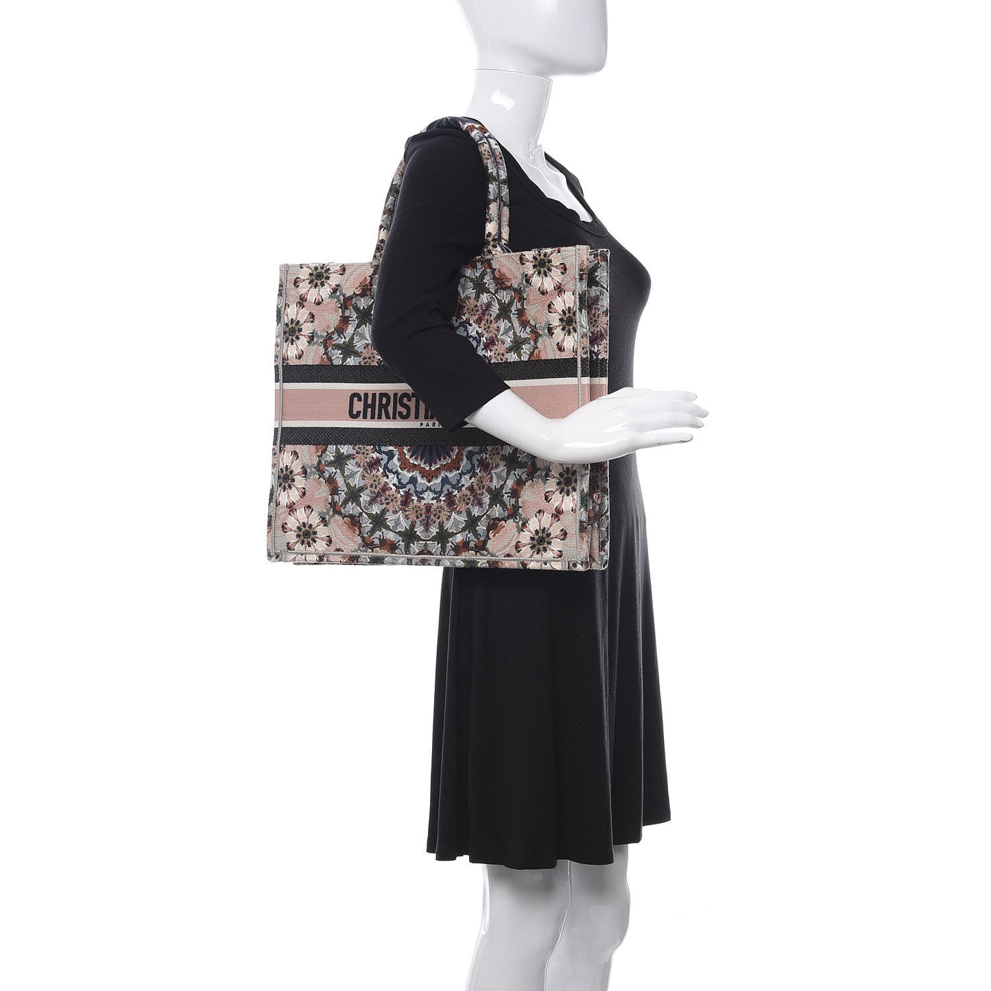 Canvas Embroidered KaleiDioroscopic Book Tote Multicolor