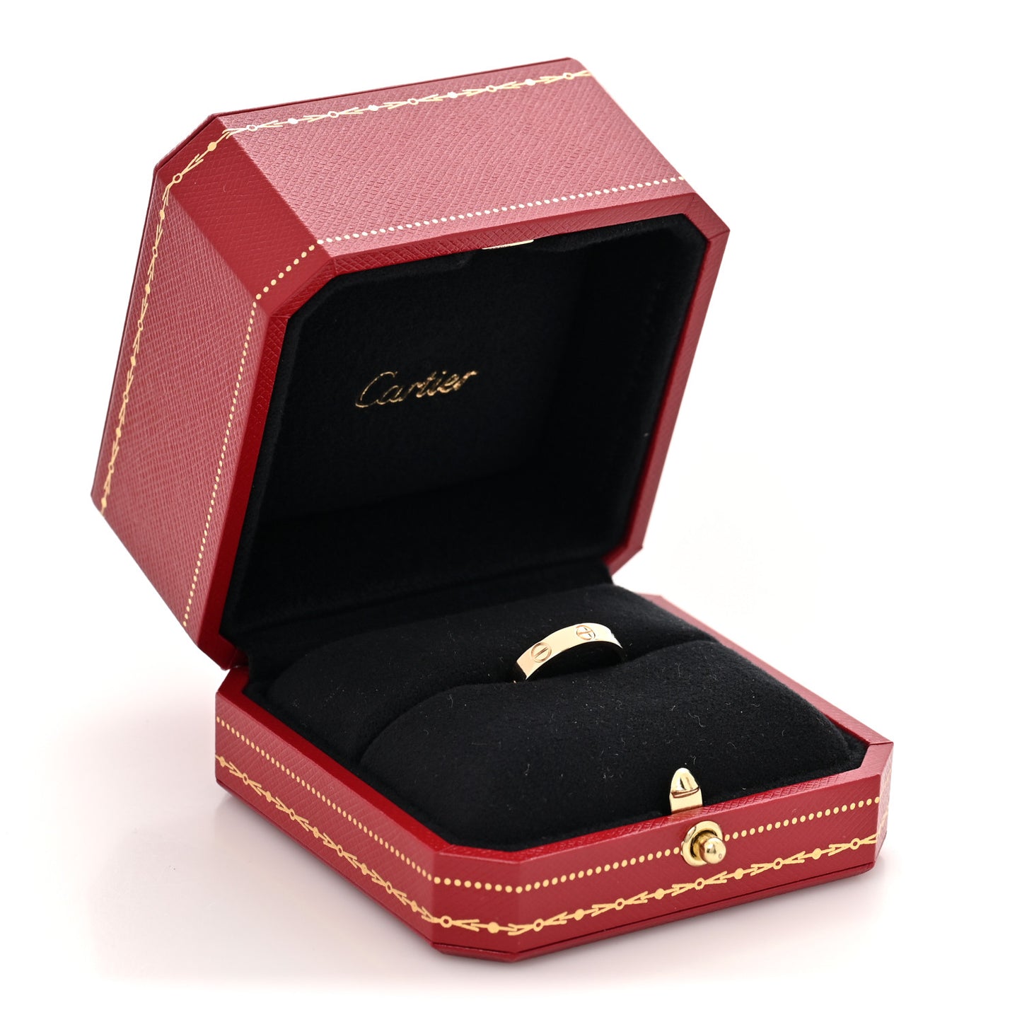 18K Yellow Gold 3.5mm LOVE Wedding Band Ring 50 5.25