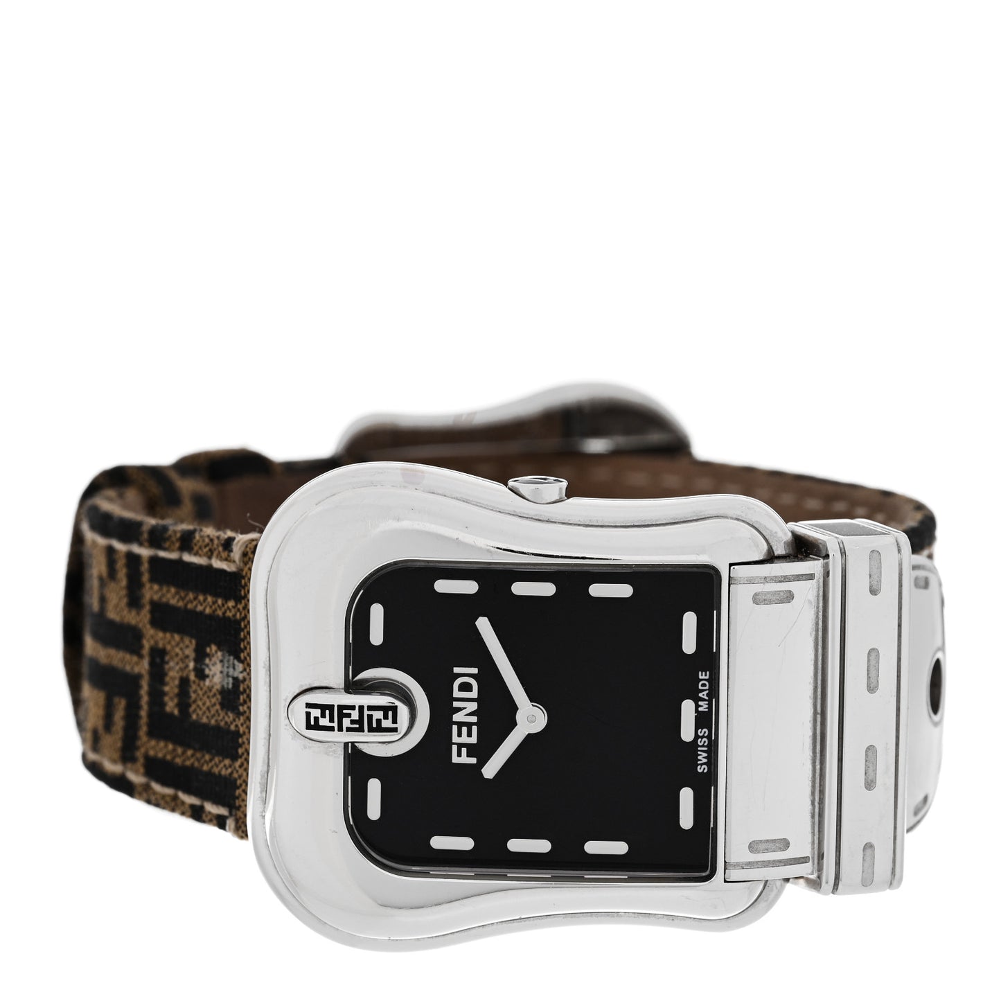 Stainless Steel Canvas 33mm Buckle Quartz Watch Black