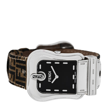 Fendi Stainless Steel Canvas 33mm Buckle Quartz Watch Black 2 of 4