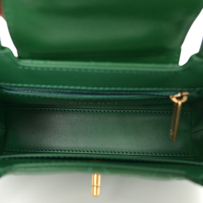 Chanel Shiny Aged Calfskin Quilted Nano Kelly Shopper Green 5 of 11