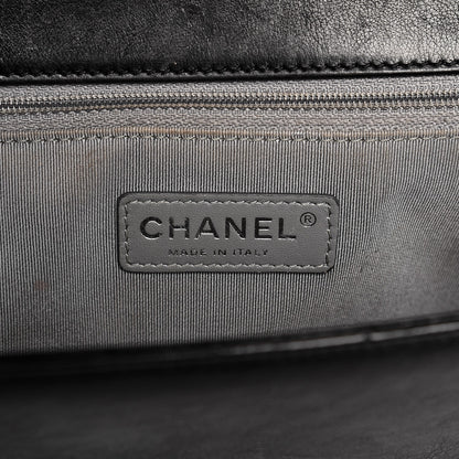 Chanel Calfskin Quilted Double Stitch New Medium Boy Flap Black 6 of 15