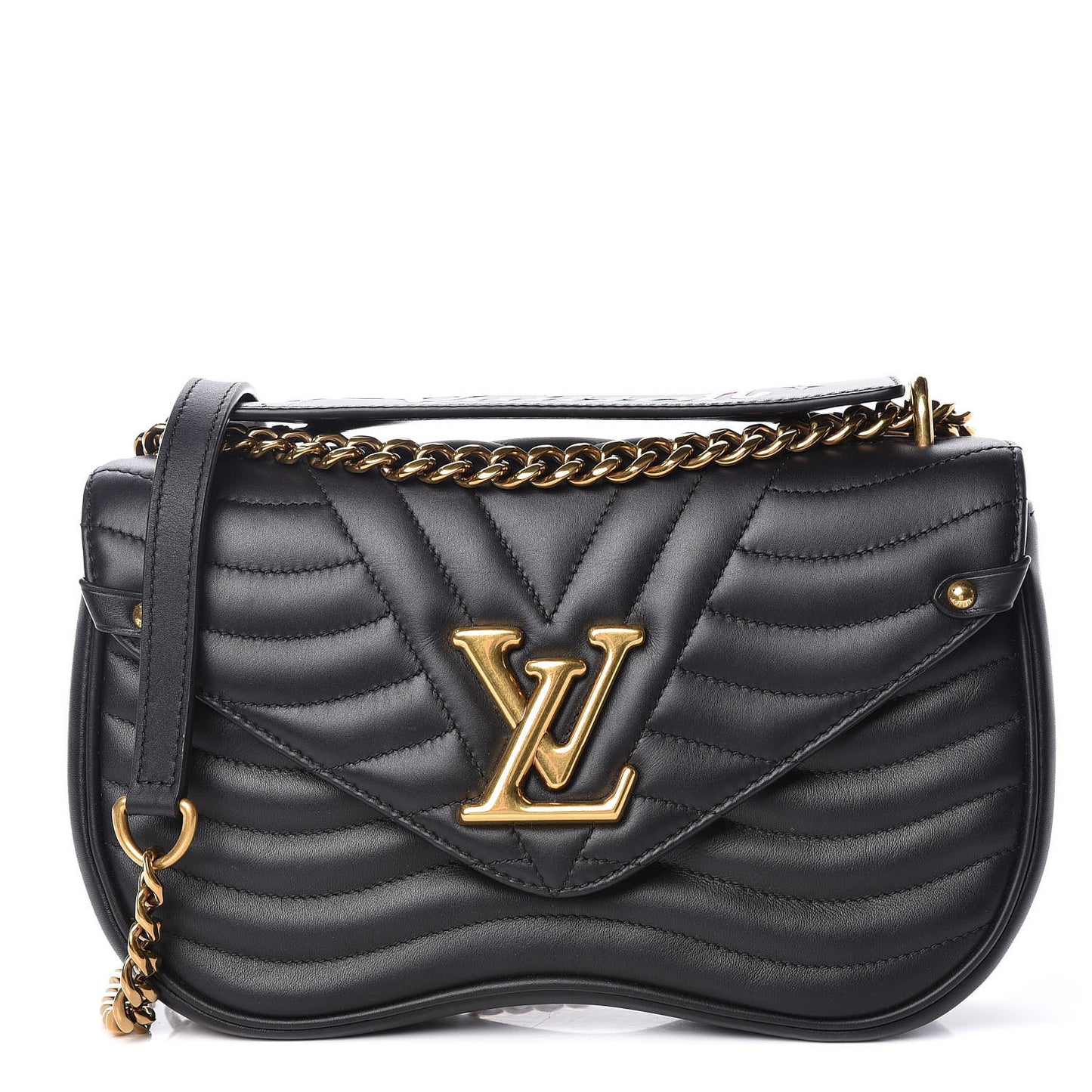 Calfskin New Wave Chain MM Black