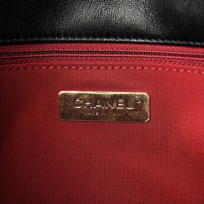 Chanel Goatskin Quilted Large 19 Flap Black 5 of 10