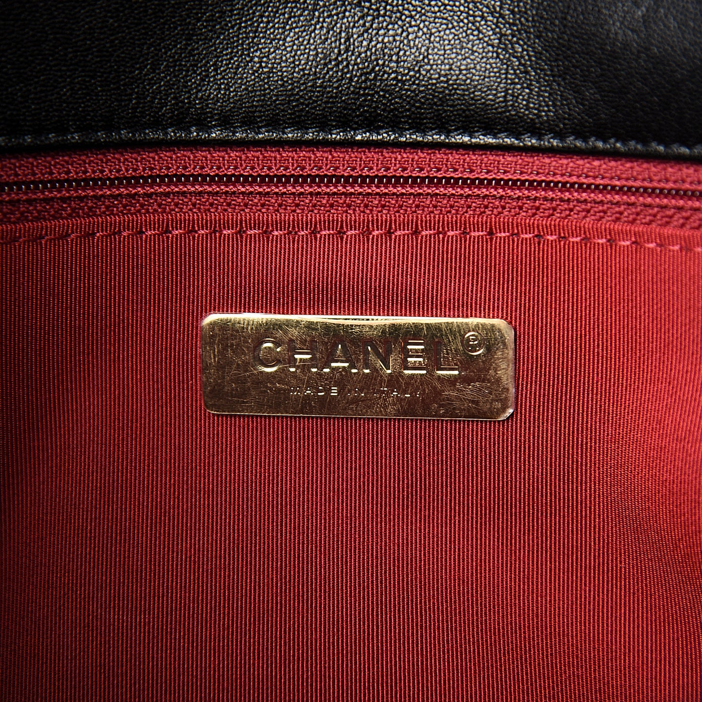 Goatskin Quilted Large Chanel 19 Flap Black