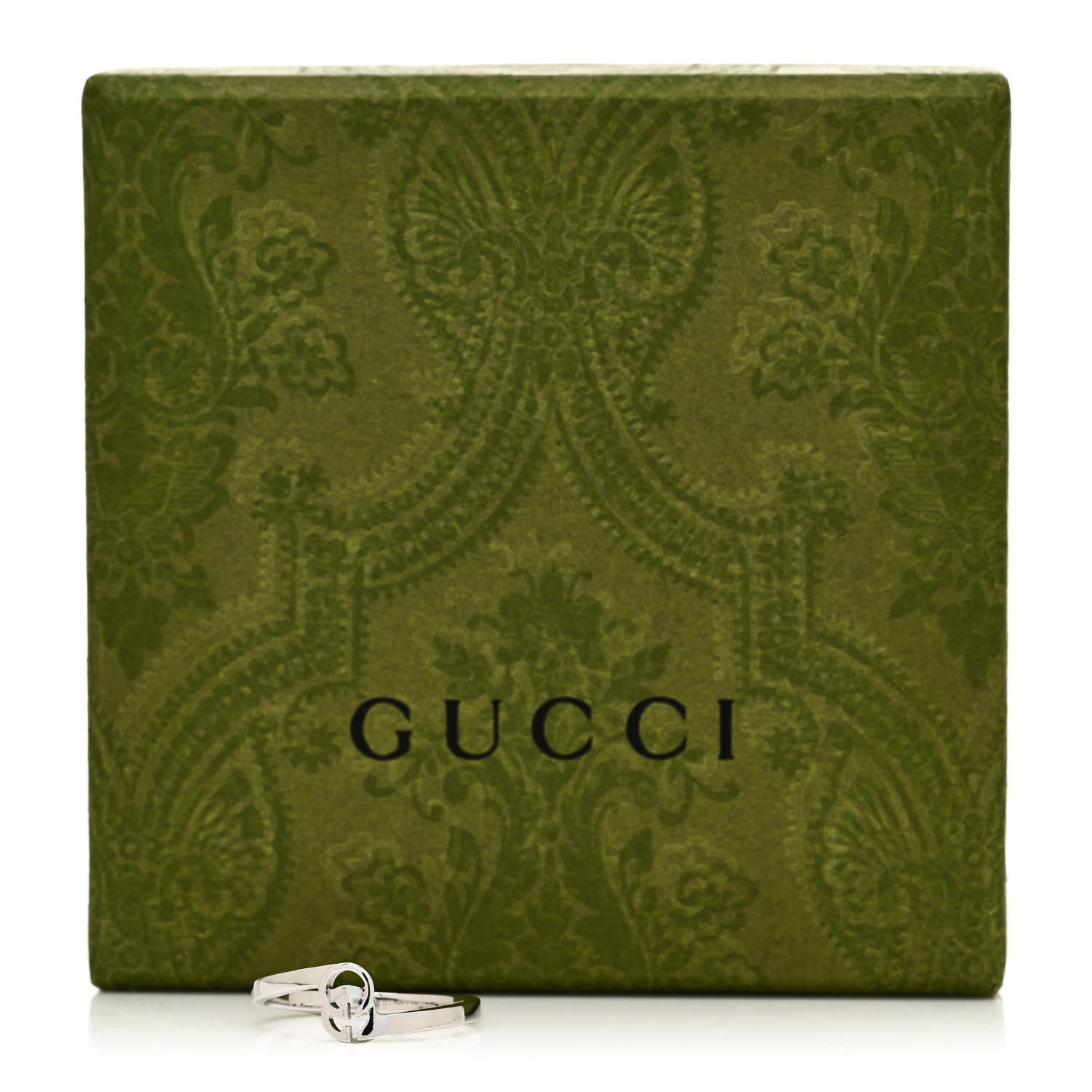Gucci 18K White Gold Running G Ring 56 7.5 7 of 7