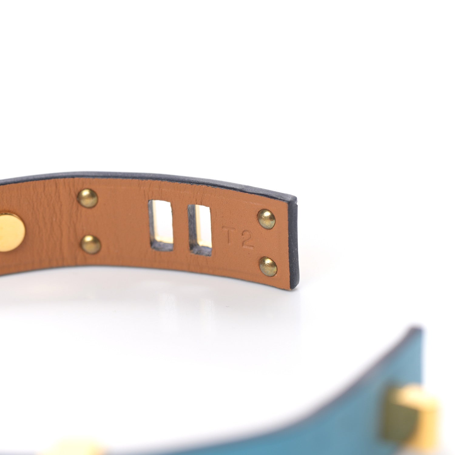 Hermes Swift Mini Dog Clous Ronds Bracelet T2 Bleu Du Nord 6 of 6