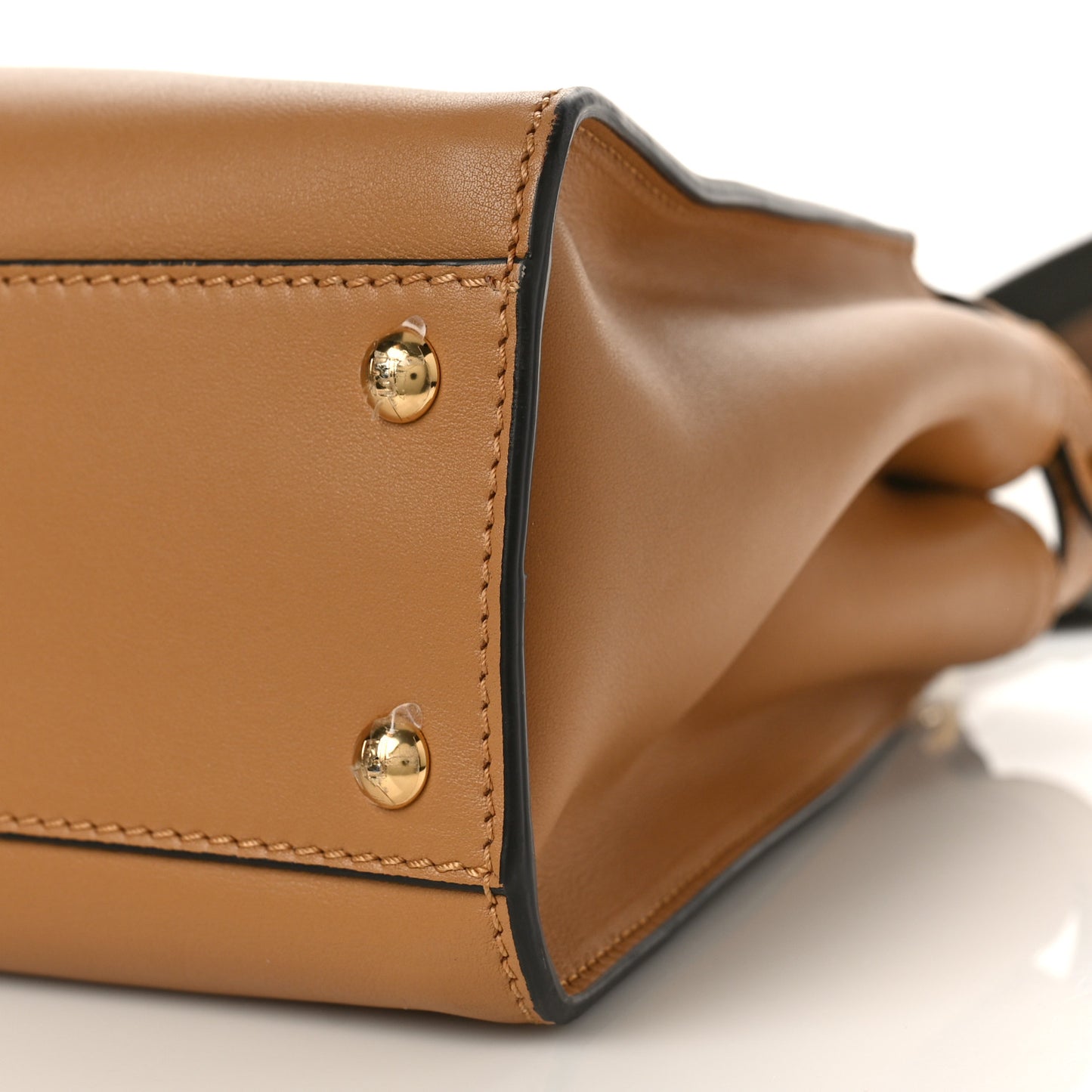 Vitello Seta Canvas FF Embroidered Medium Peekaboo Iconic Satchel Miele