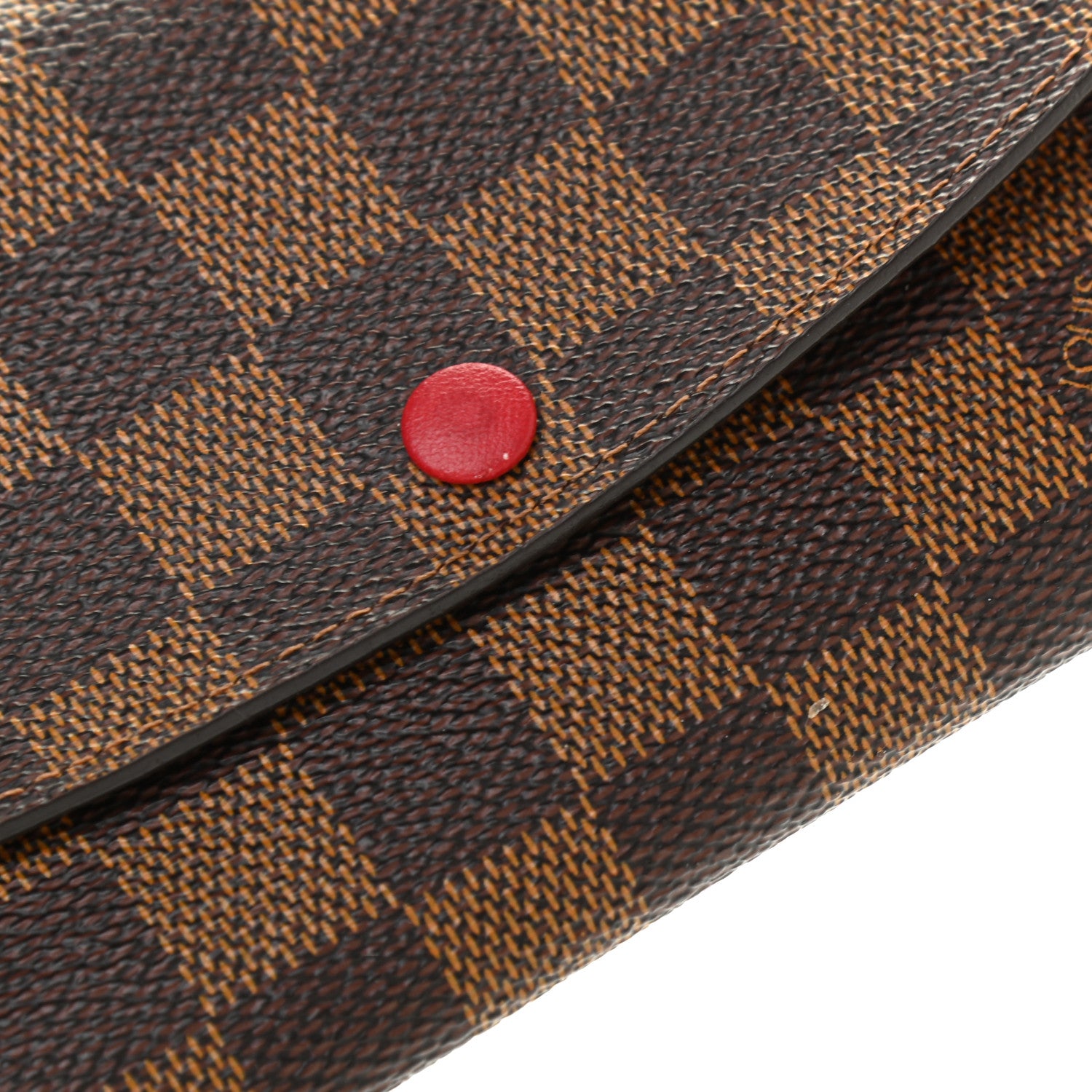 Louis Vuitton Damier Ebene Emilie Wallet Red 9 of 10