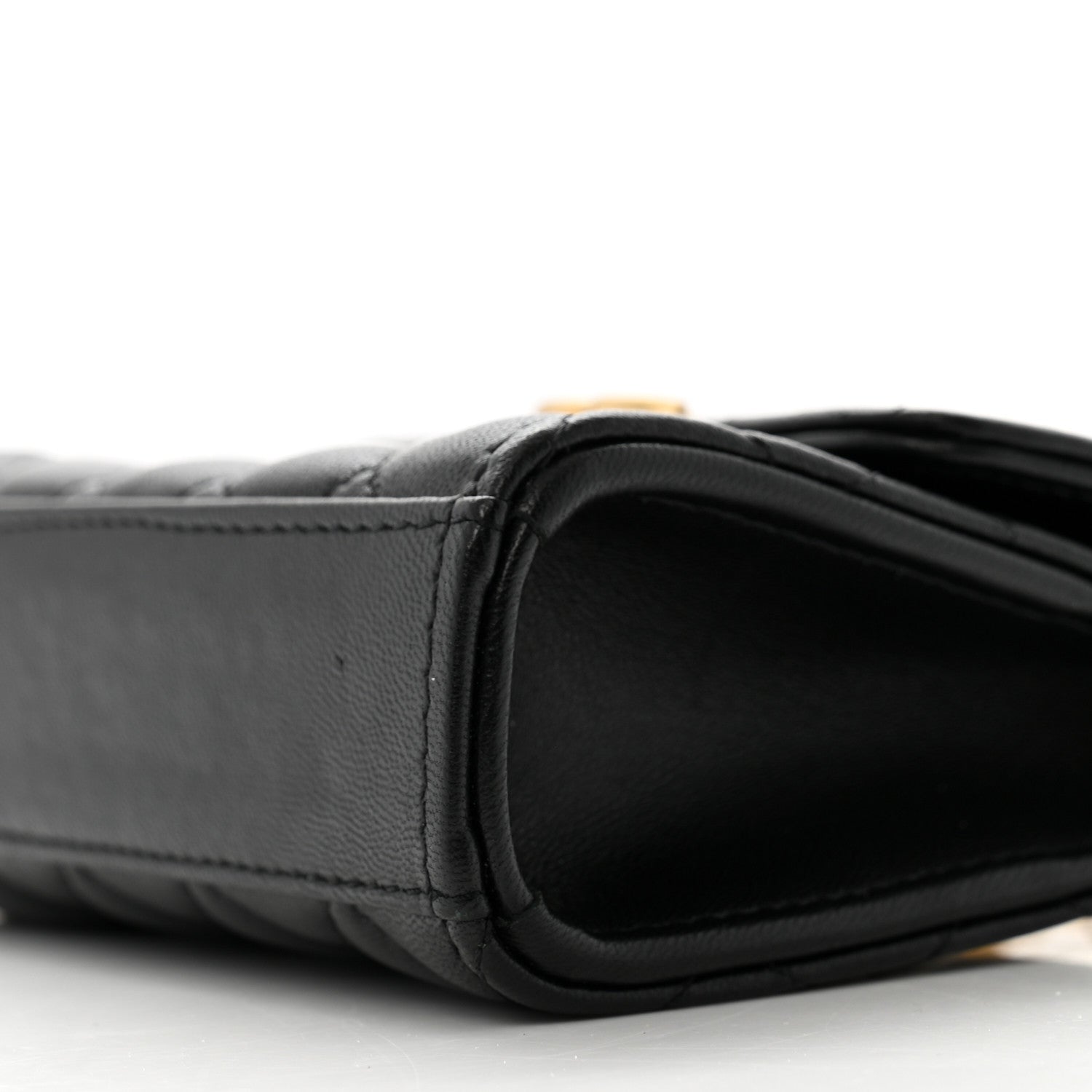 Chanel Lambskin Enamel Quilted Mini Top Handle Flap Black 10 of 11