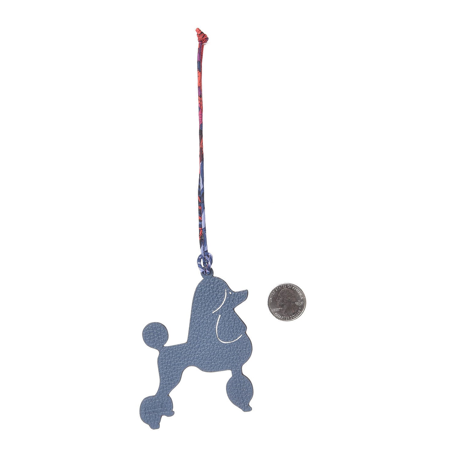 Togo Epsom Petit H Royal Poodle Bag Charm Black Bleu Brighton