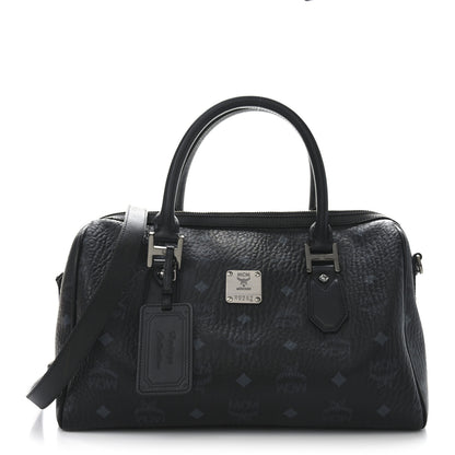 MCM Visetos Heritage Medium Boston Bag Black 1 of 9