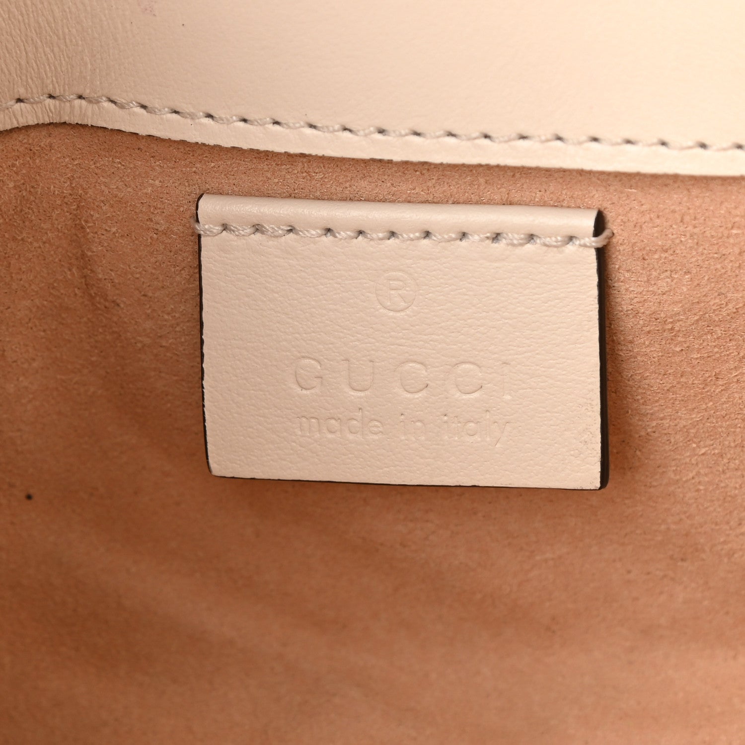 Gucci Calfskin Matelasse Super Mini GG Marmont Shoulder Bag White 6 of 10