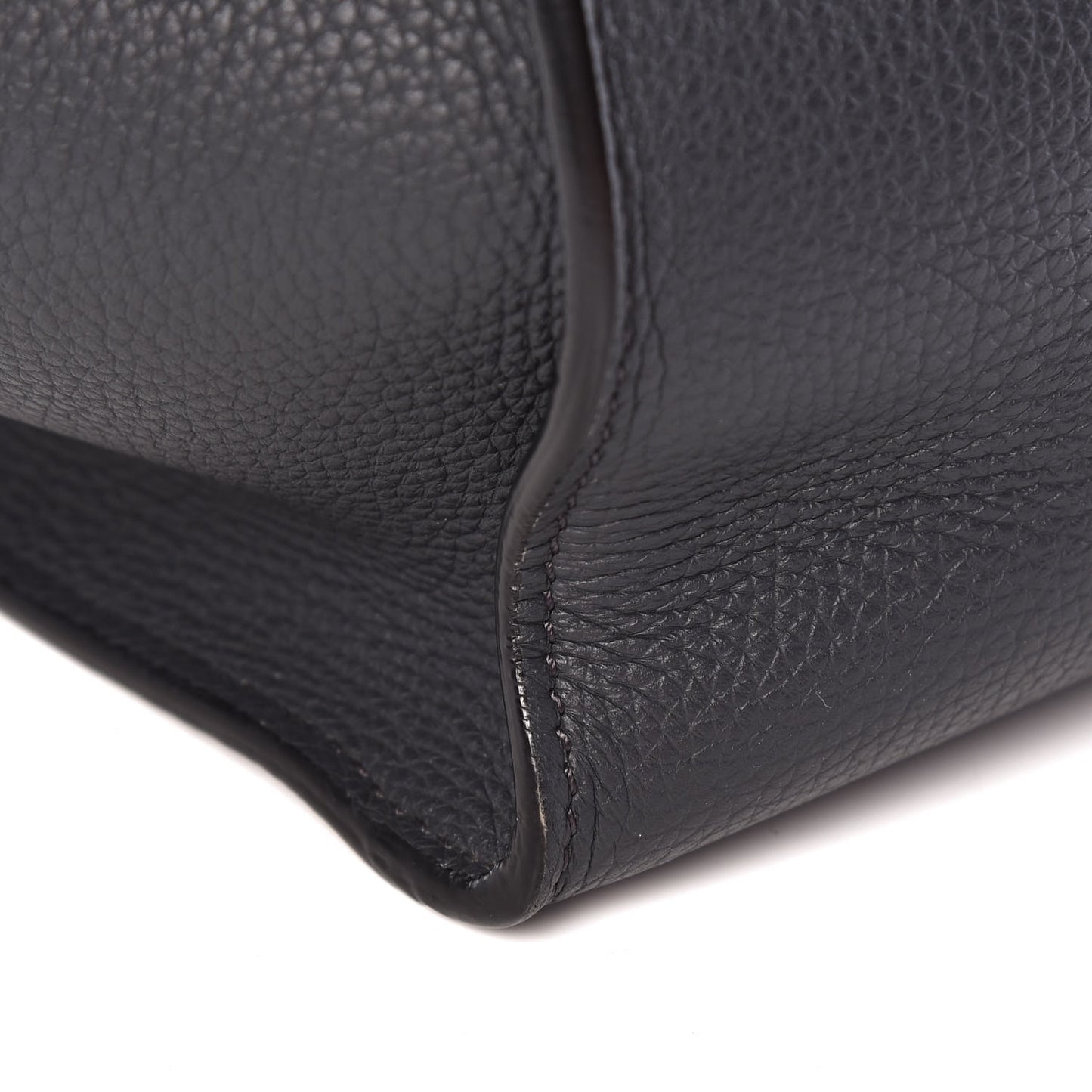 Supple Grained Calfskin Small Big Bag Anthracite