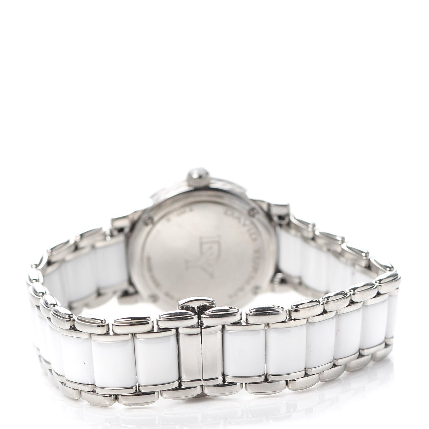 Stainless Steel Ceramic Diamond 30mm Classic Quartz Watch White