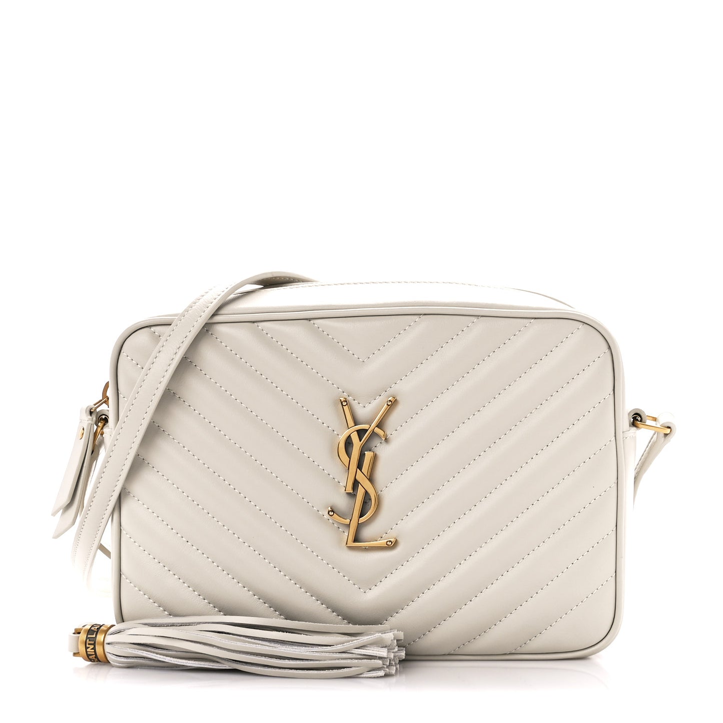 Calfskin Matelasse Monogram Lou Camera Bag Crema Soft