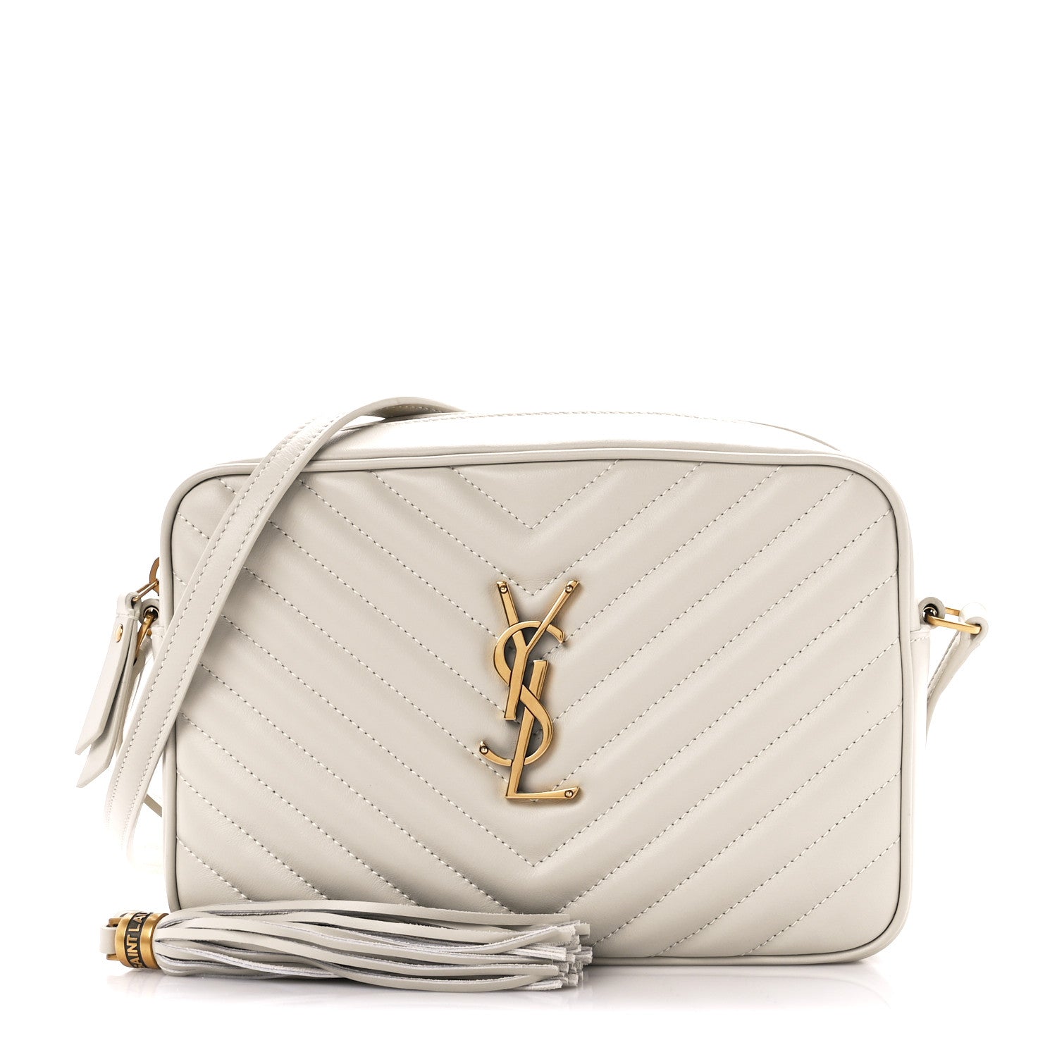 Saint Laurent Calfskin Matelasse Monogram Lou Camera Bag Crema Soft 1 of 12