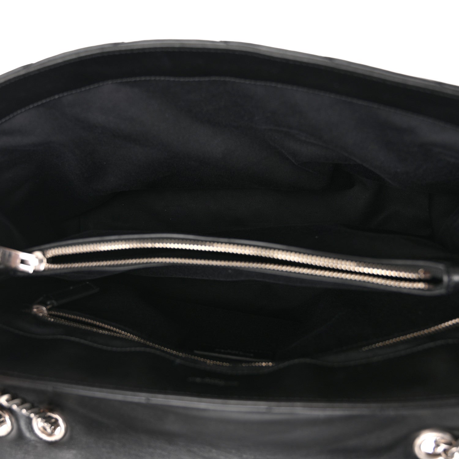 Saint Laurent Calfskin Y Quilted Monogram Large Loulou Chain Satchel Black 5 of 10