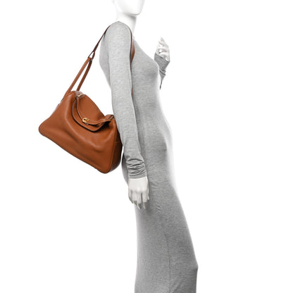 Hermes Taurillon Clemence Lindy 34 Gold 2 of 12