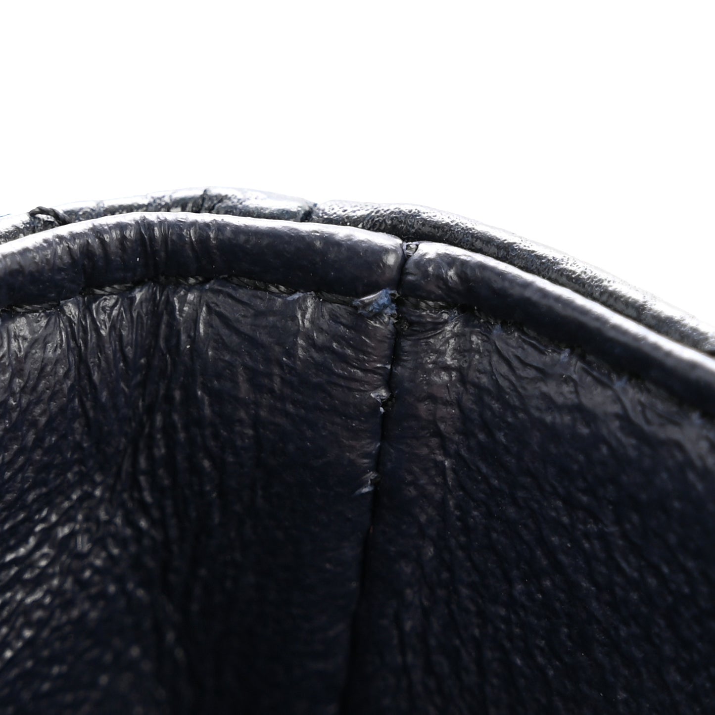 Caviar Quilted Mini Rectangular Flap Navy