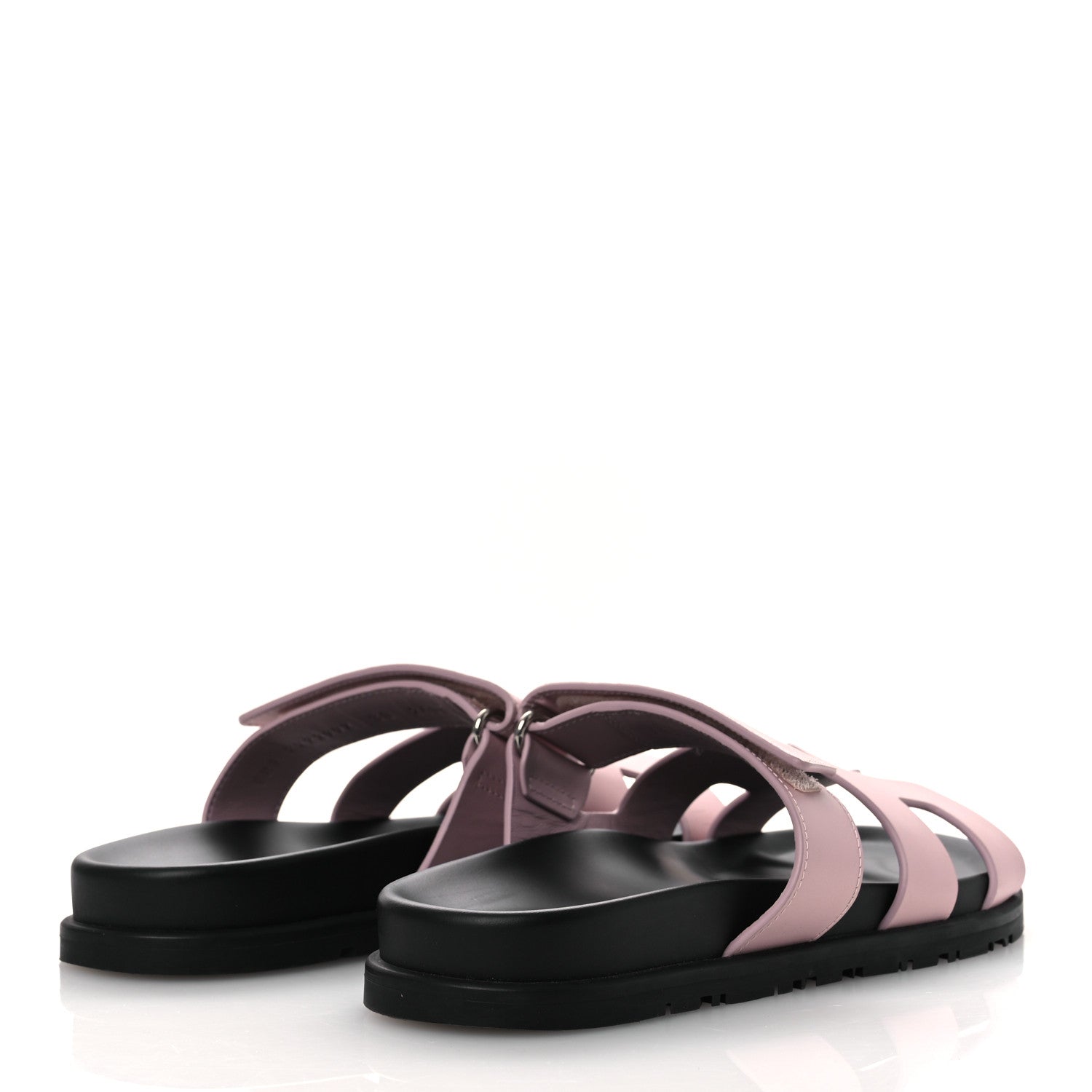 Hermes Calfskin Womens Chypre Sandals 38 Rose Cancan 5 of 12