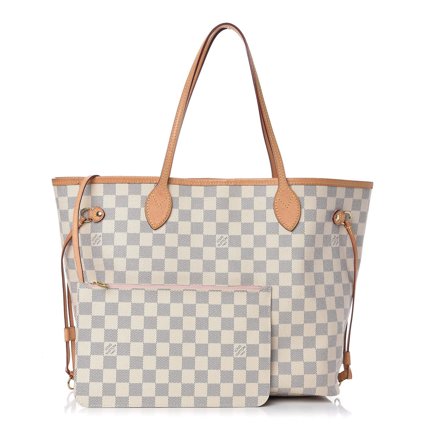 Damier Azur Neo Neverfull MM Rose Ballerine
