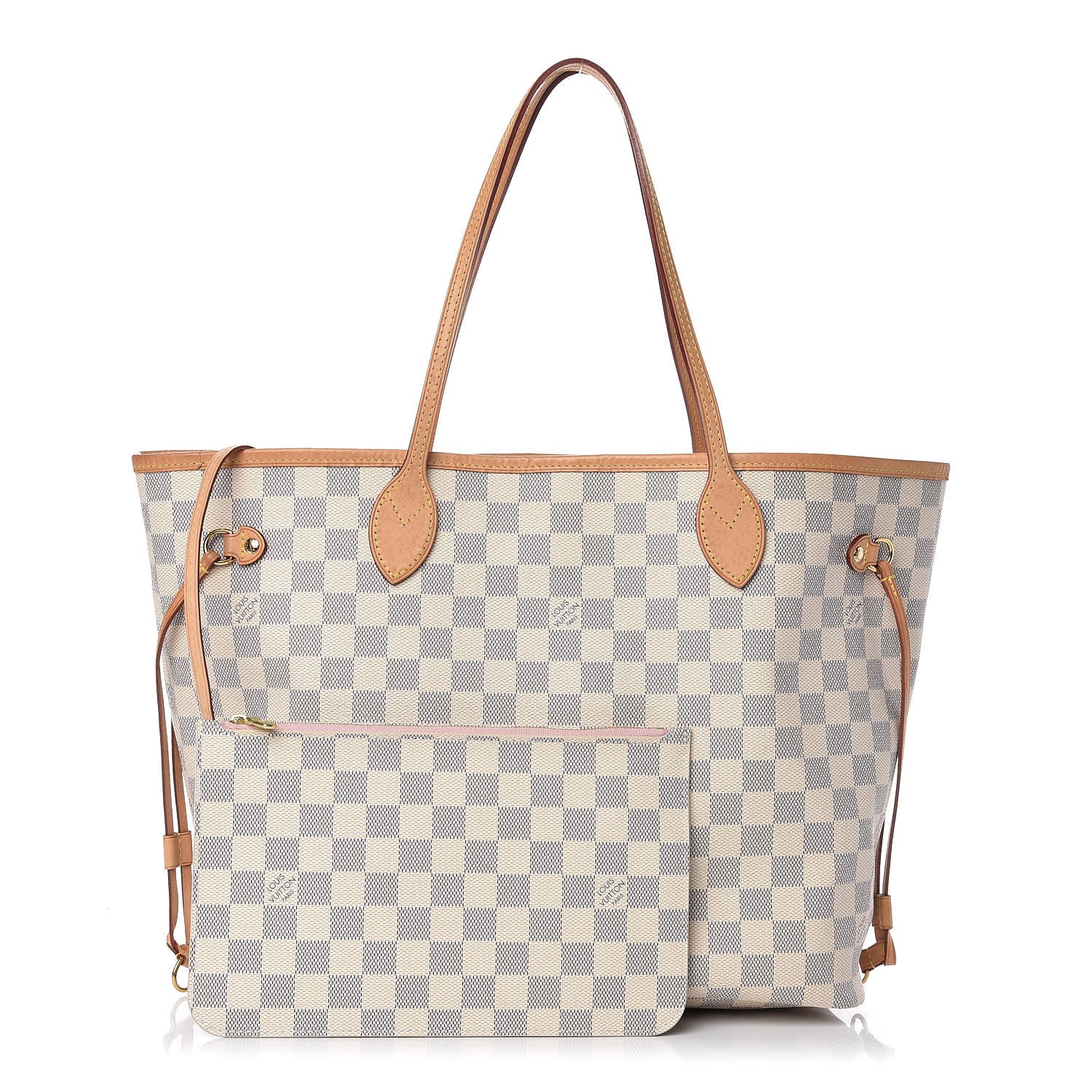Louis Vuitton Damier Azur Neo Neverfull MM Rose Ballerine 1 of 11