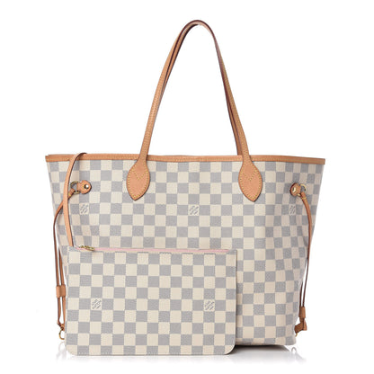 Louis Vuitton Damier Azur Neo Neverfull MM Rose Ballerine 1 of 11