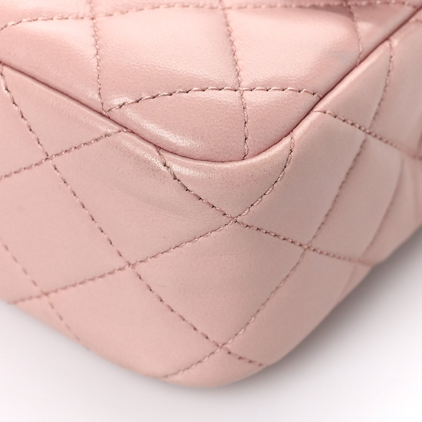 Lambskin Quilted Mini Two Tone Day Flap Pink Burgundy