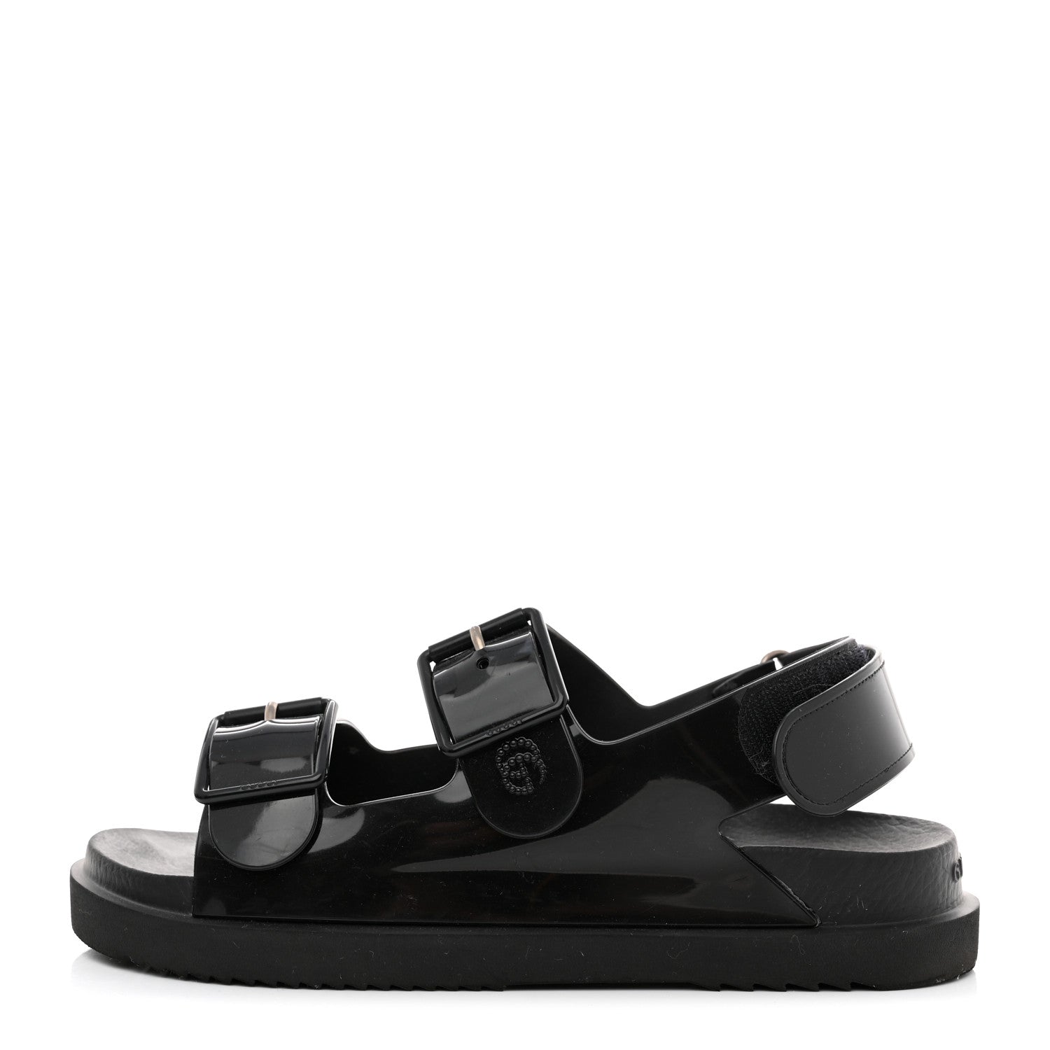 Gucci Rubber Mini Double G Womens Isla Dad Sandals 38 Black 1 of 8