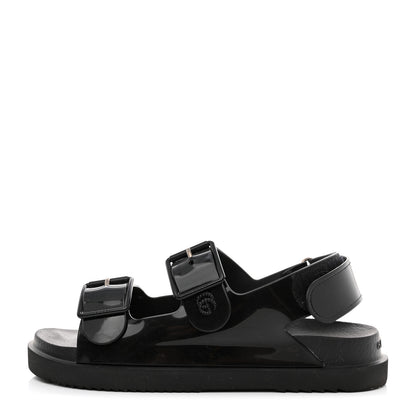 Gucci Rubber Mini Double G Womens Isla Dad Sandals 38 Black 1 of 8