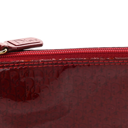 Christian Dior Patent Monogram Mini Saddle Pochette Red 10 of 12