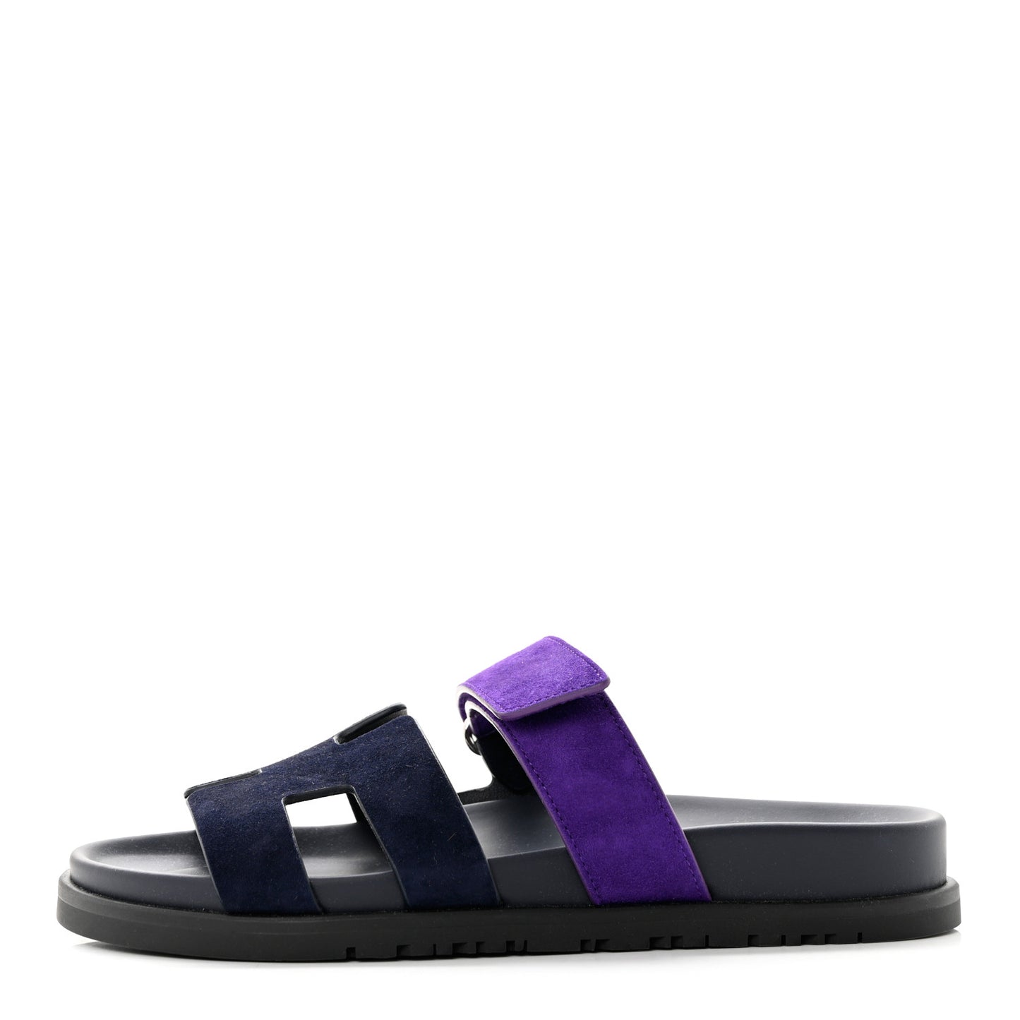 Suede Goatskin Womens Chypre Sandals 36.5 Marine Violet Majorette
