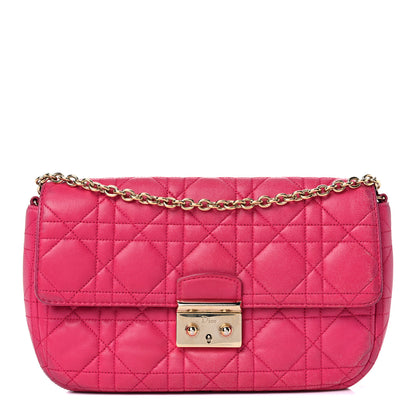 Christian Dior Lambskin Cannage Miss Dior Promenade Pouch Fuchsia 1 of 24